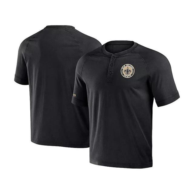 Mens NFL x Darius Rucker Collection by Fanatics New Orleans Saints Washed Raglan Henley T-Shirt Product Image