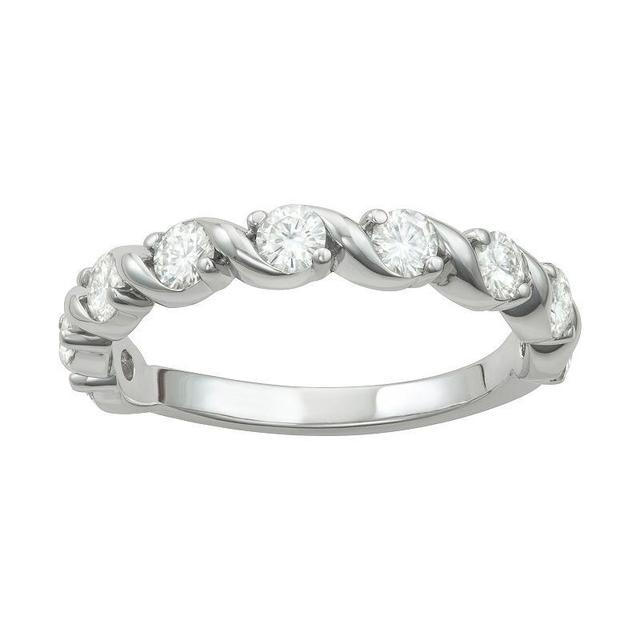 Charles & Colvard 14k Gold 9/10 Carat T.W. Lab-Created Moissanite Twisted Band, Womens Yellow Product Image