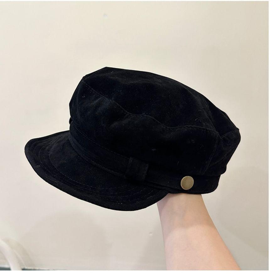 Plain Faux Suede Military Cap Product Image