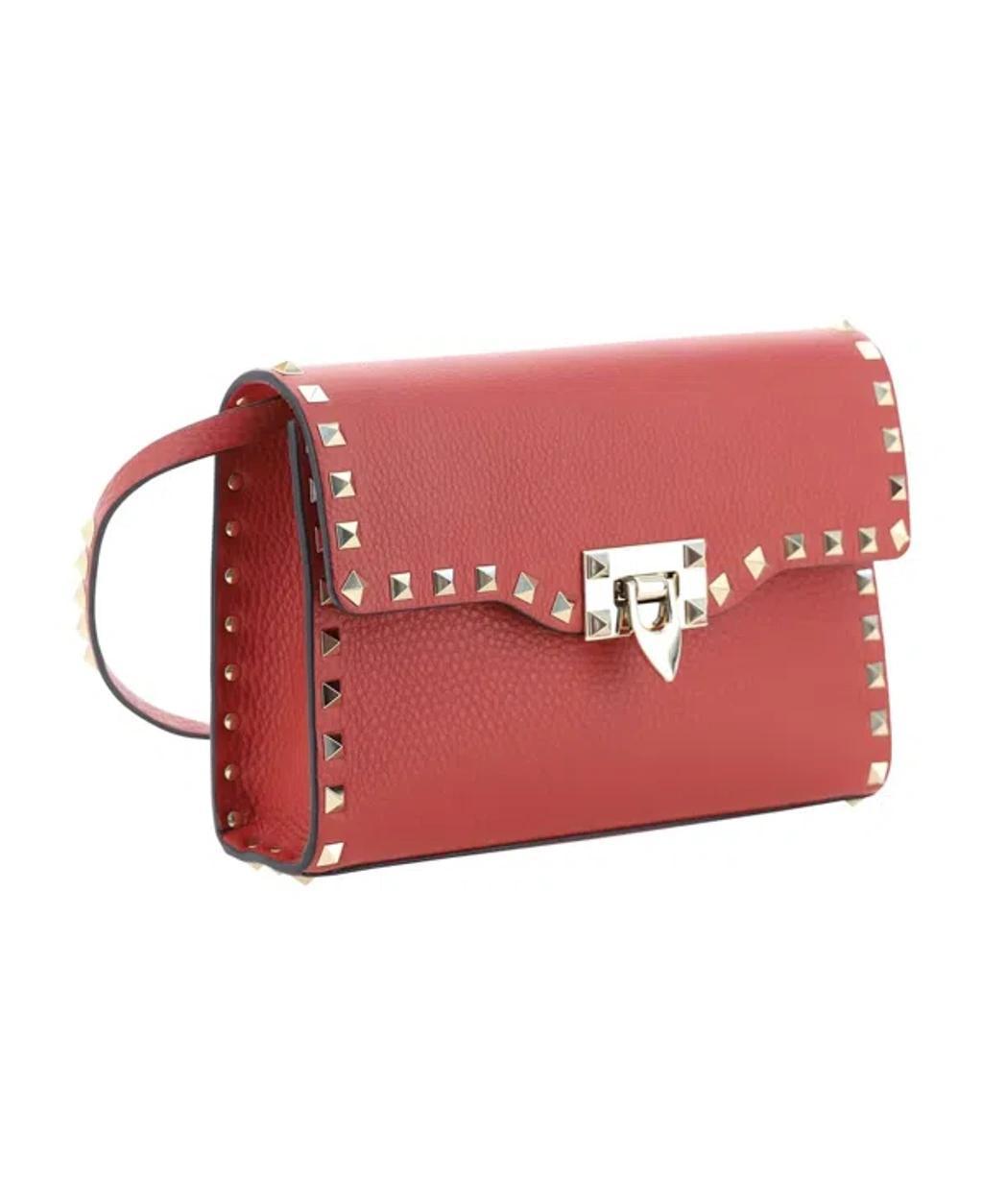 VALENTINO GARAVANI Women's Rockstud Small Shoulder Bag In Rossov Product Image