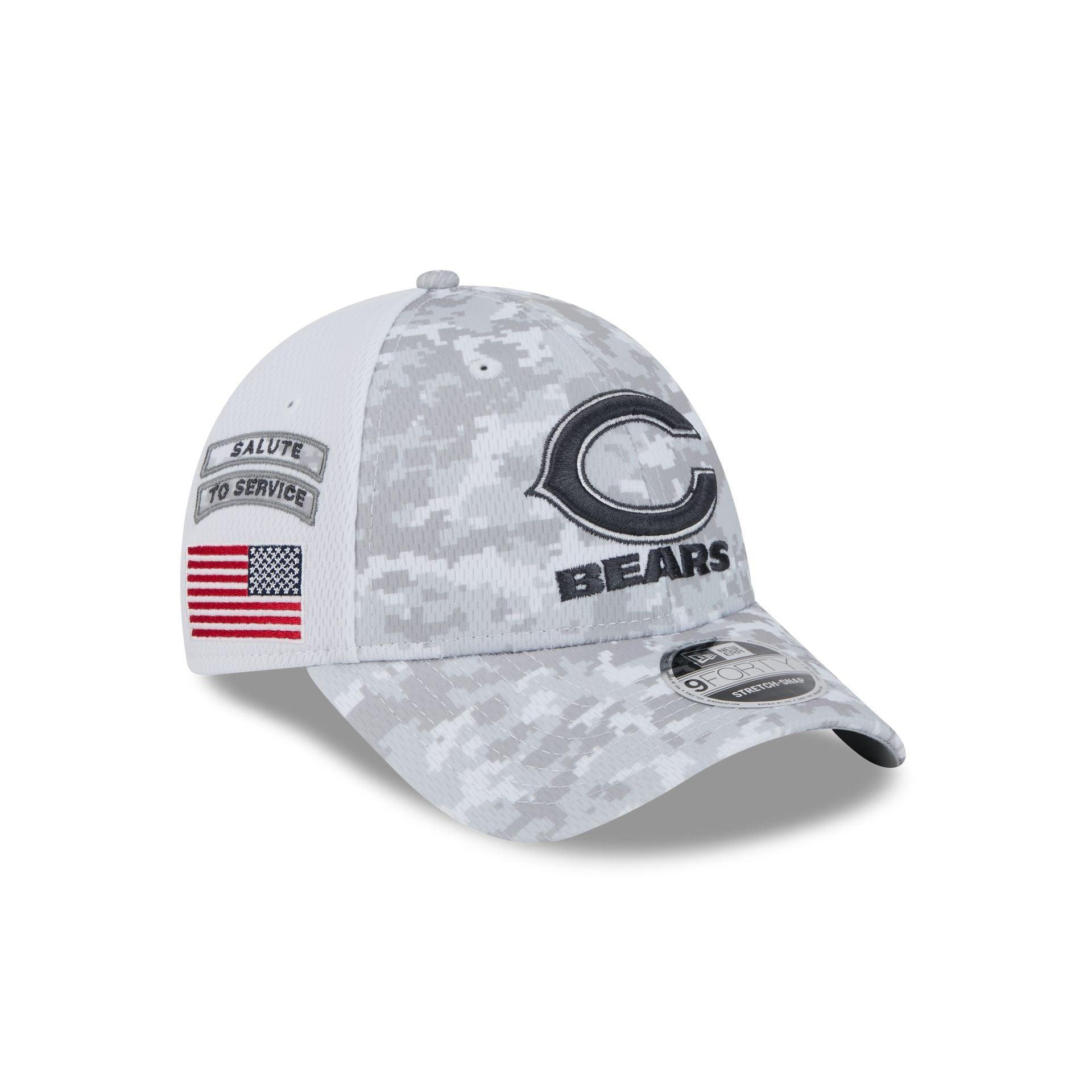 Chicago Bears 2024 Salute to Service 9FORTY Stretch-Snap Hat Male Product Image