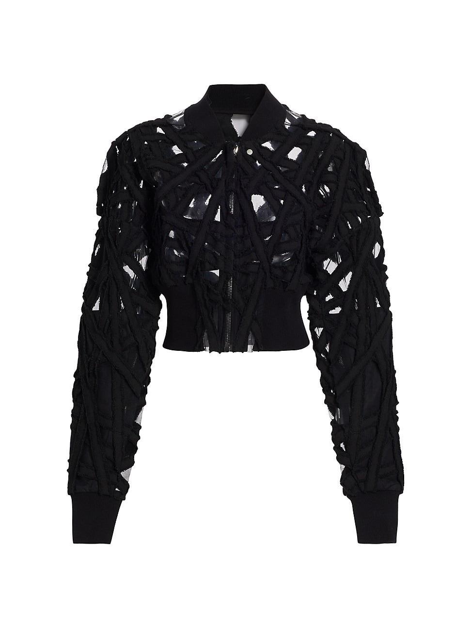 Womens Cropped Bomber Jacket Product Image