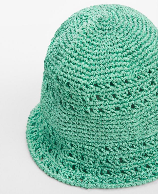 MANGO - Crochet bucket hat - One size - Women Product Image