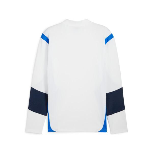 PUMA KING Pro Men's Quarter-zip Top in White/Bluemazing Product Image