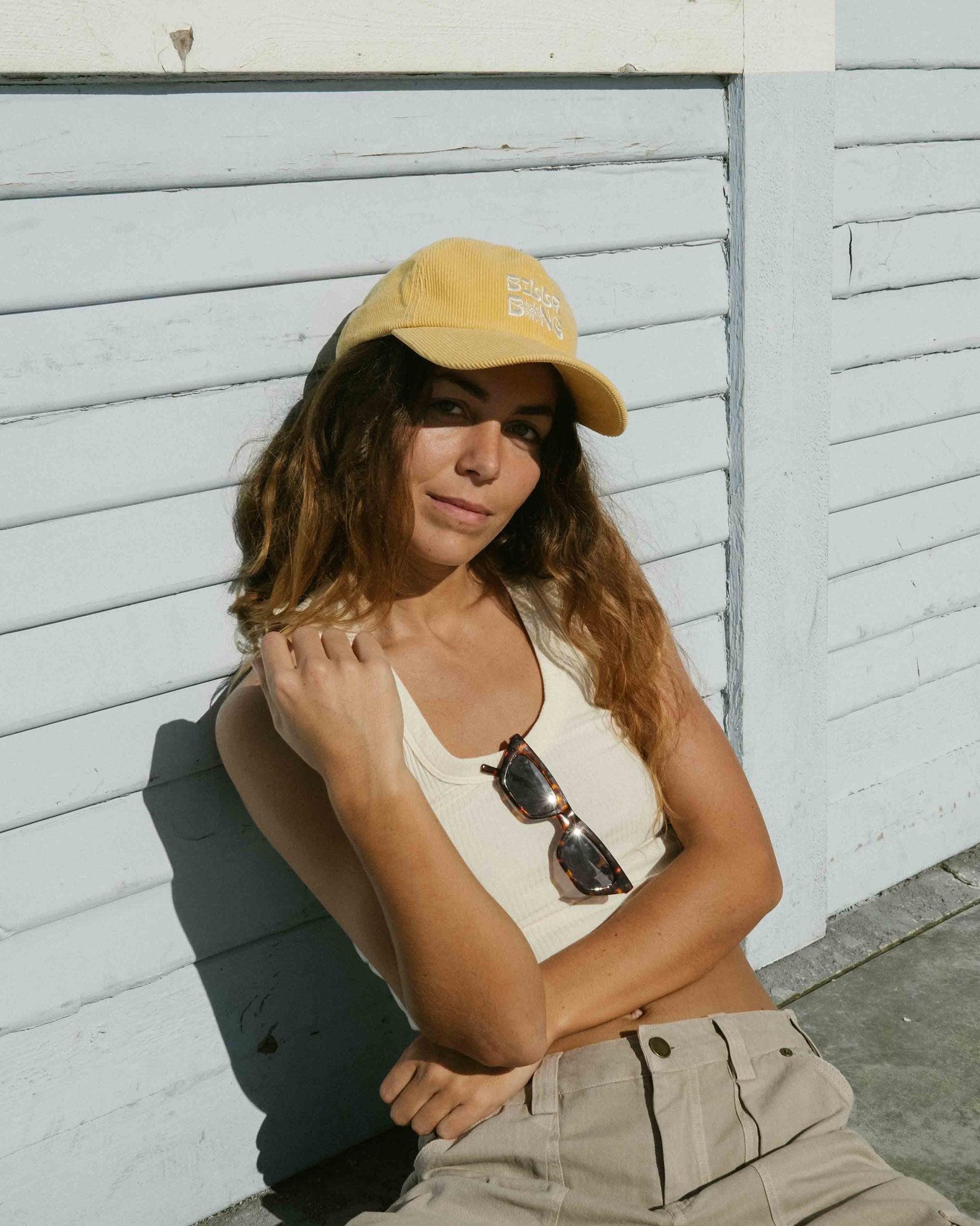 Dad Hat Strapback Hat - Pale Yellow Female Product Image