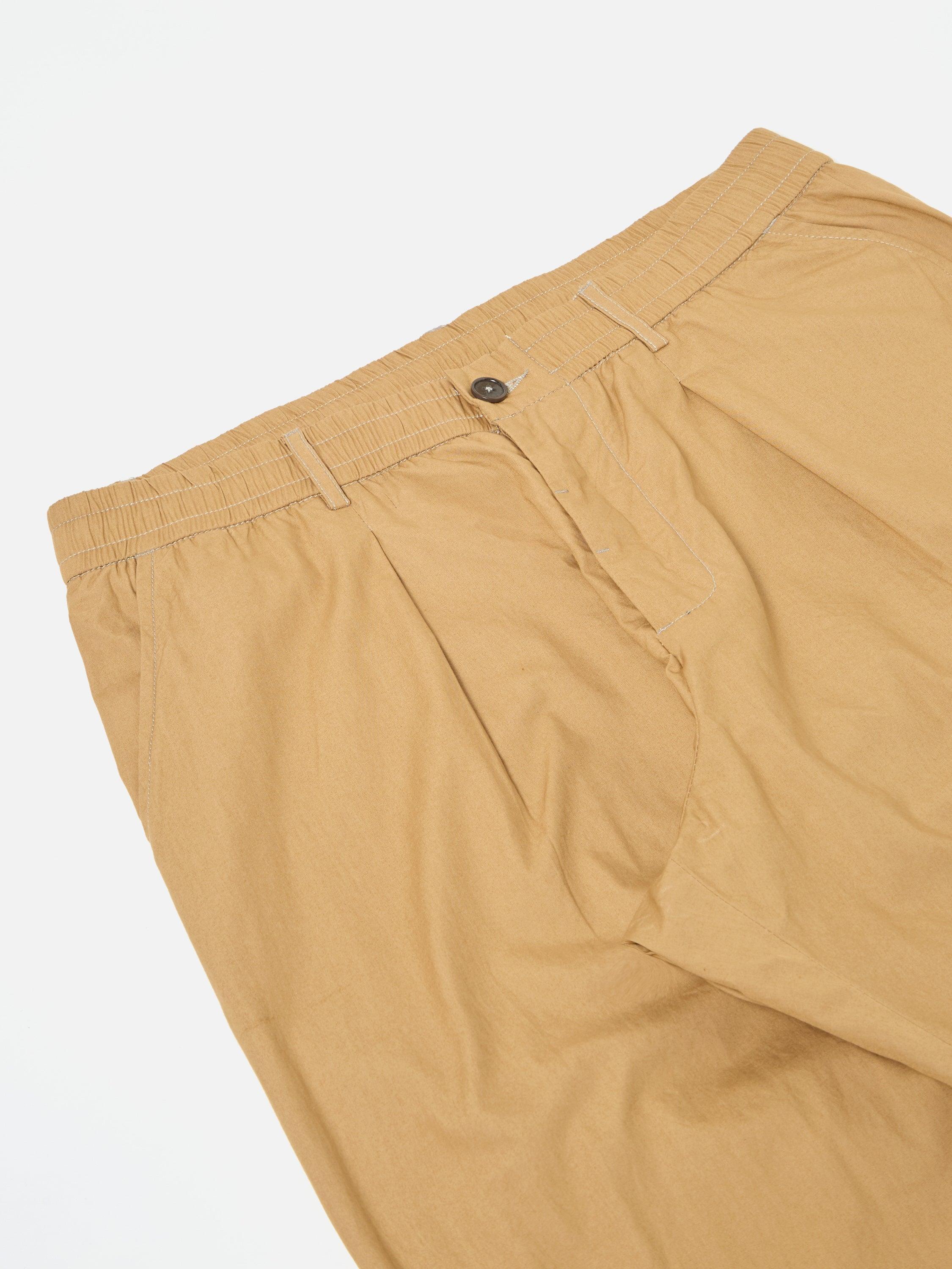 Universal Works Pleated Track Pant in Sand Broad Cloth Product Image