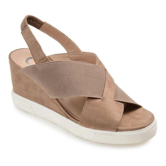 Journee Collection Ronnie Womens Wedge Sandals Brown Product Image