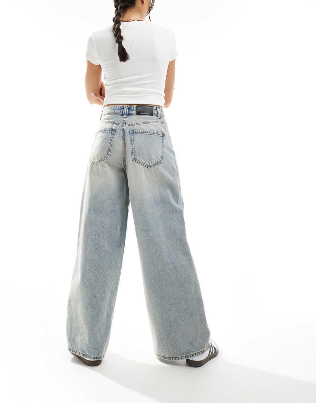 Stradivarius baggy soft touch jean in vintage light wash  product image