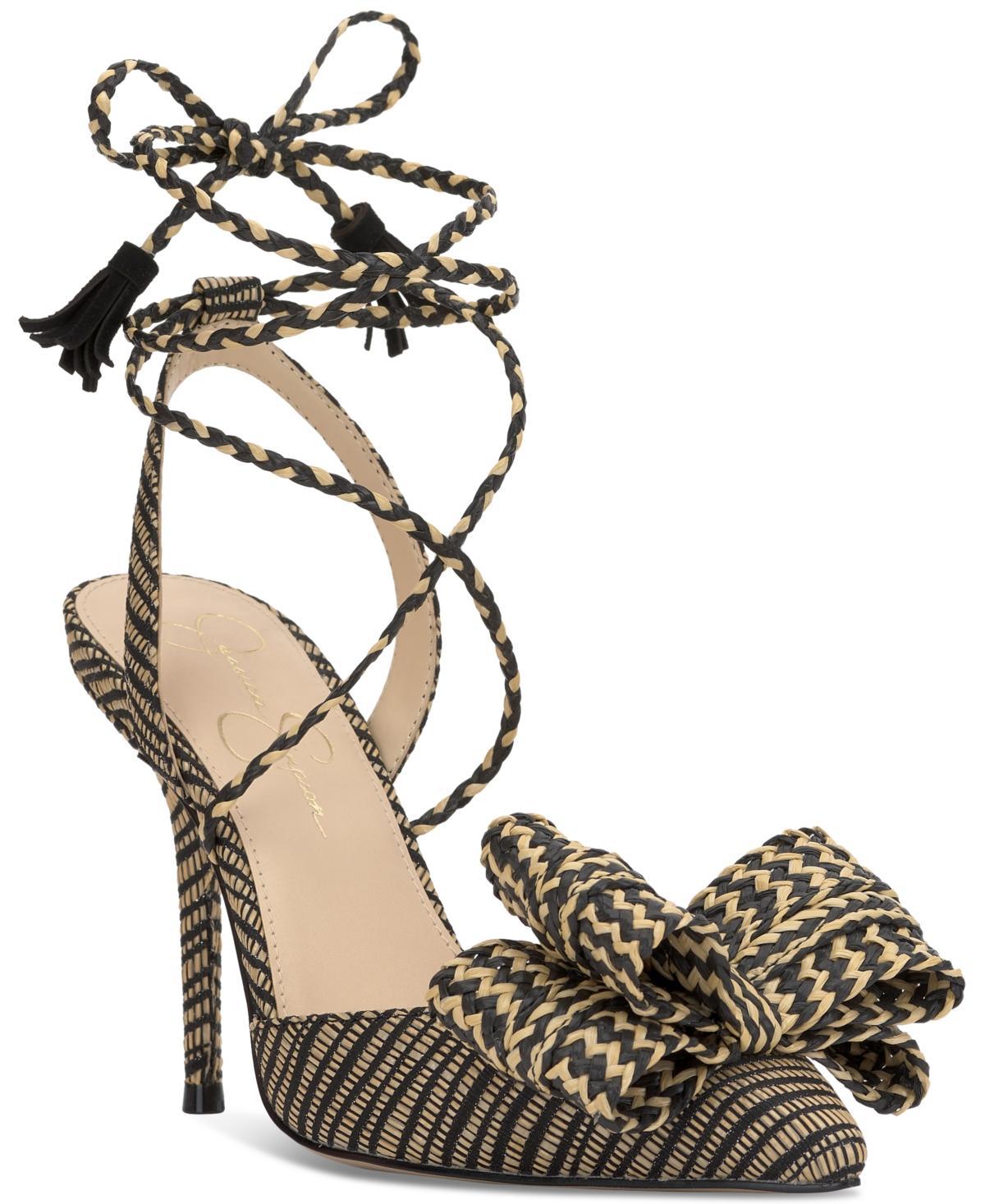 Jessica Simpson Womens Hirlia Ankle-Wrap Bow Pumps Product Image