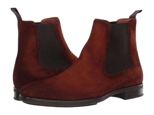 Magnanni Men's Riley Suede Chelsea Boots - Size: 8.5D - COGNAC Product Image