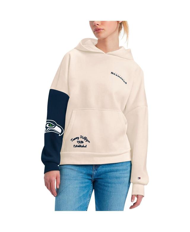 Womens Tommy Hilfiger Cream Seattle Seahawks Harriet Pullover Hoodie - Cream Product Image