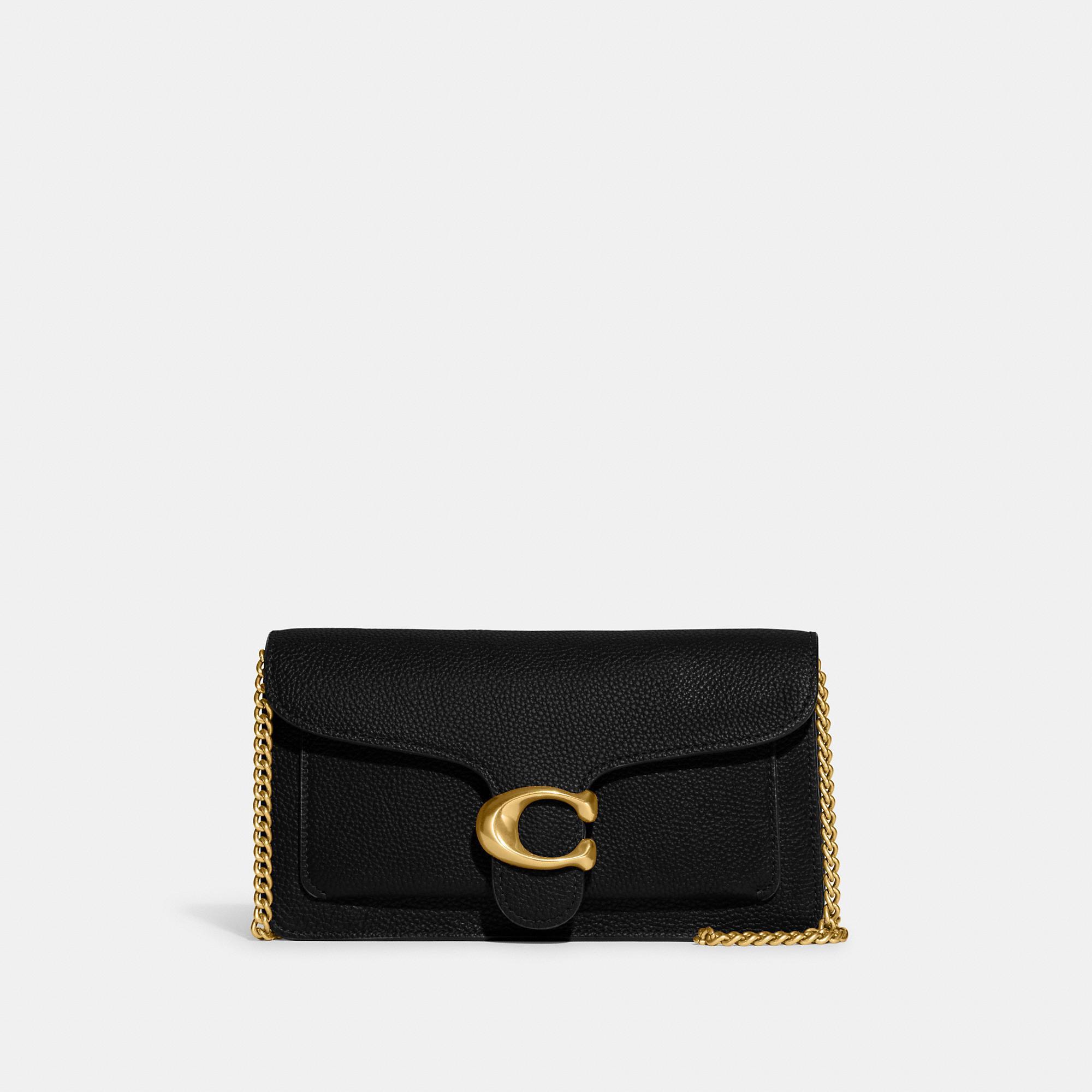 COACH Polished Pebble Tabby Chain Clutch Bag Product Image