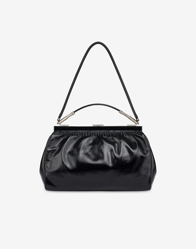 Shiny nappa leather shoulder bag Product Image