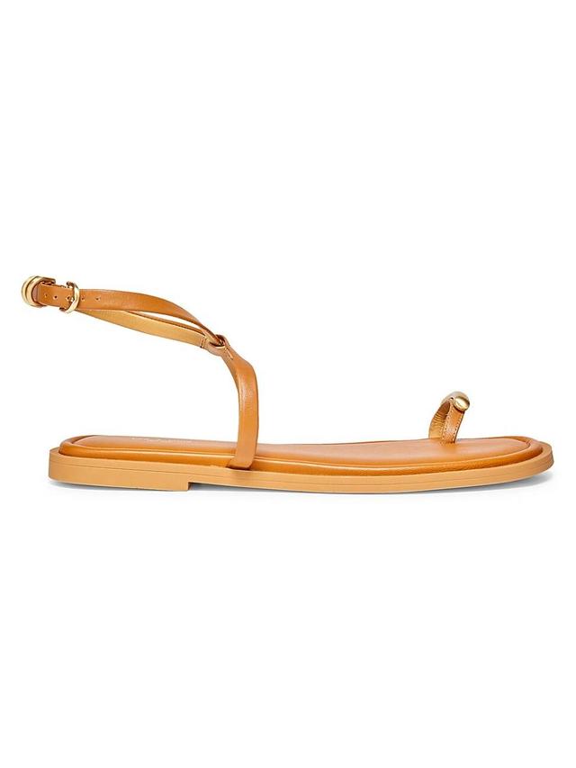 Womens Geo Ring Leather Ankle-Wrap Sandals Product Image