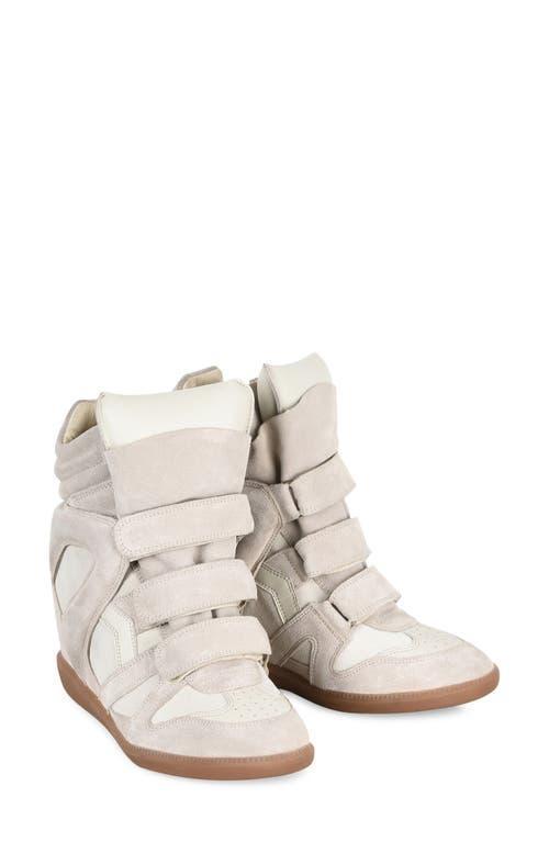 ISABEL MARANT Bekett Hidden Wedge High Top Sneaker In Ecru Product Image