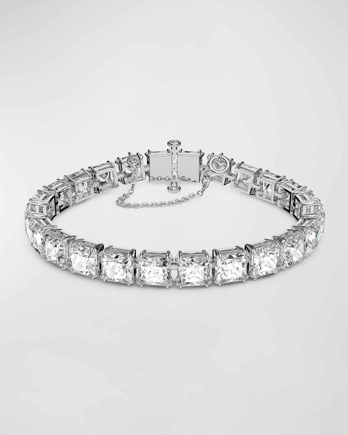 Swarovski Millenia Square Crystal Flex Bracelet in Rhodium Plate Product Image