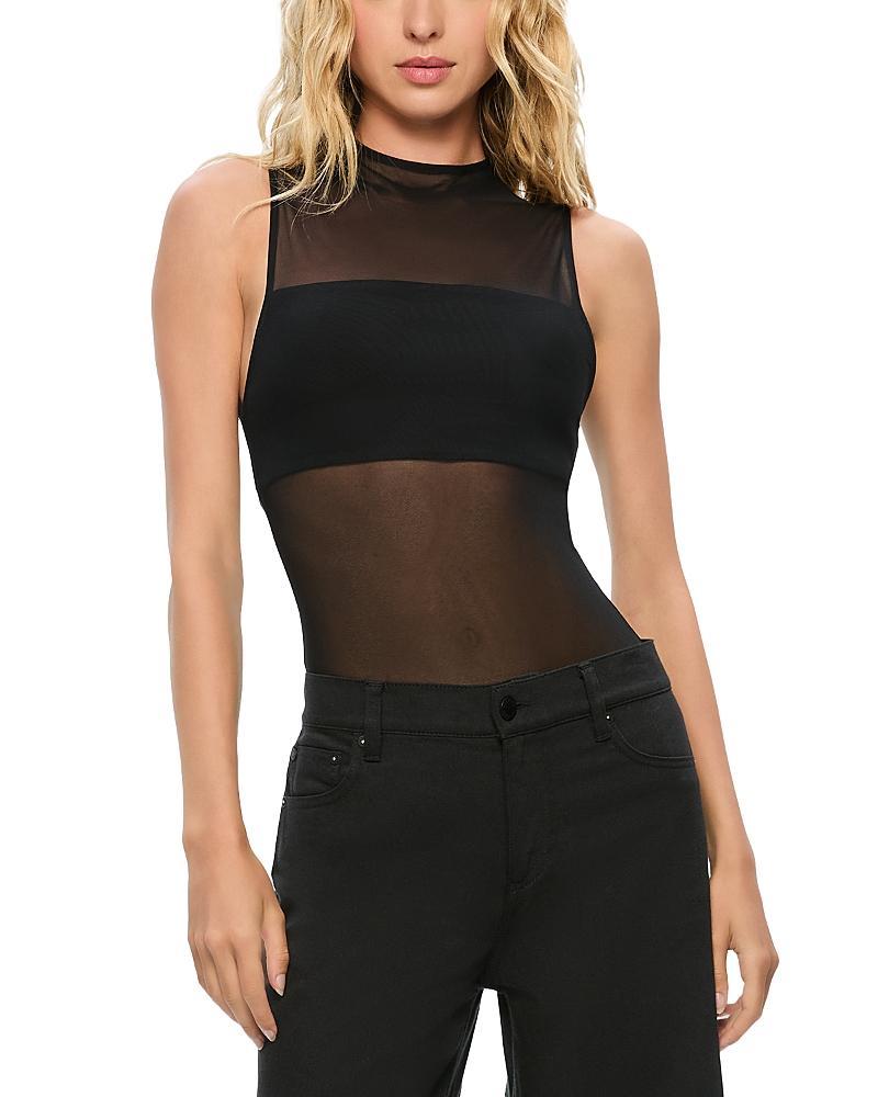 Womens Nichol Mesh Mock Turtleneck Bodysuit Product Image