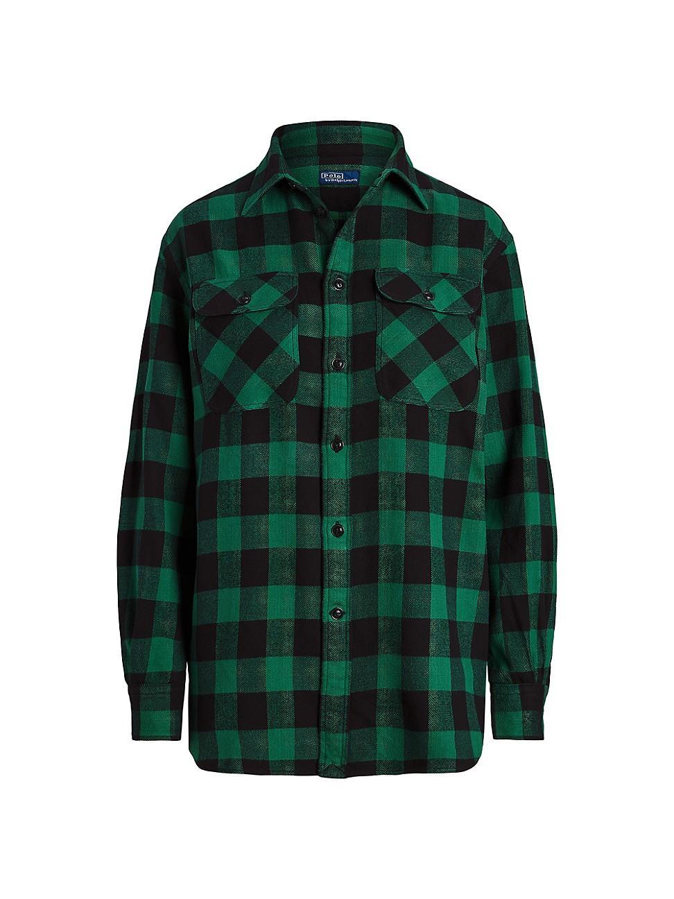 Womens Oversize Plaid Utility Shirt Product Image