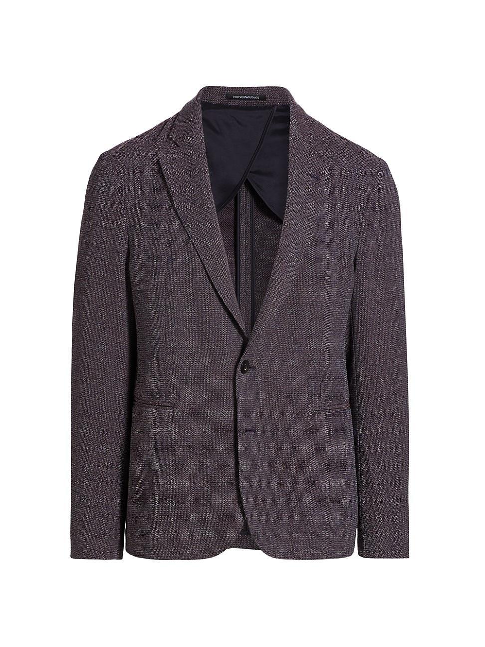 Mens Wool-Blend Single-Breasted Blazer Product Image