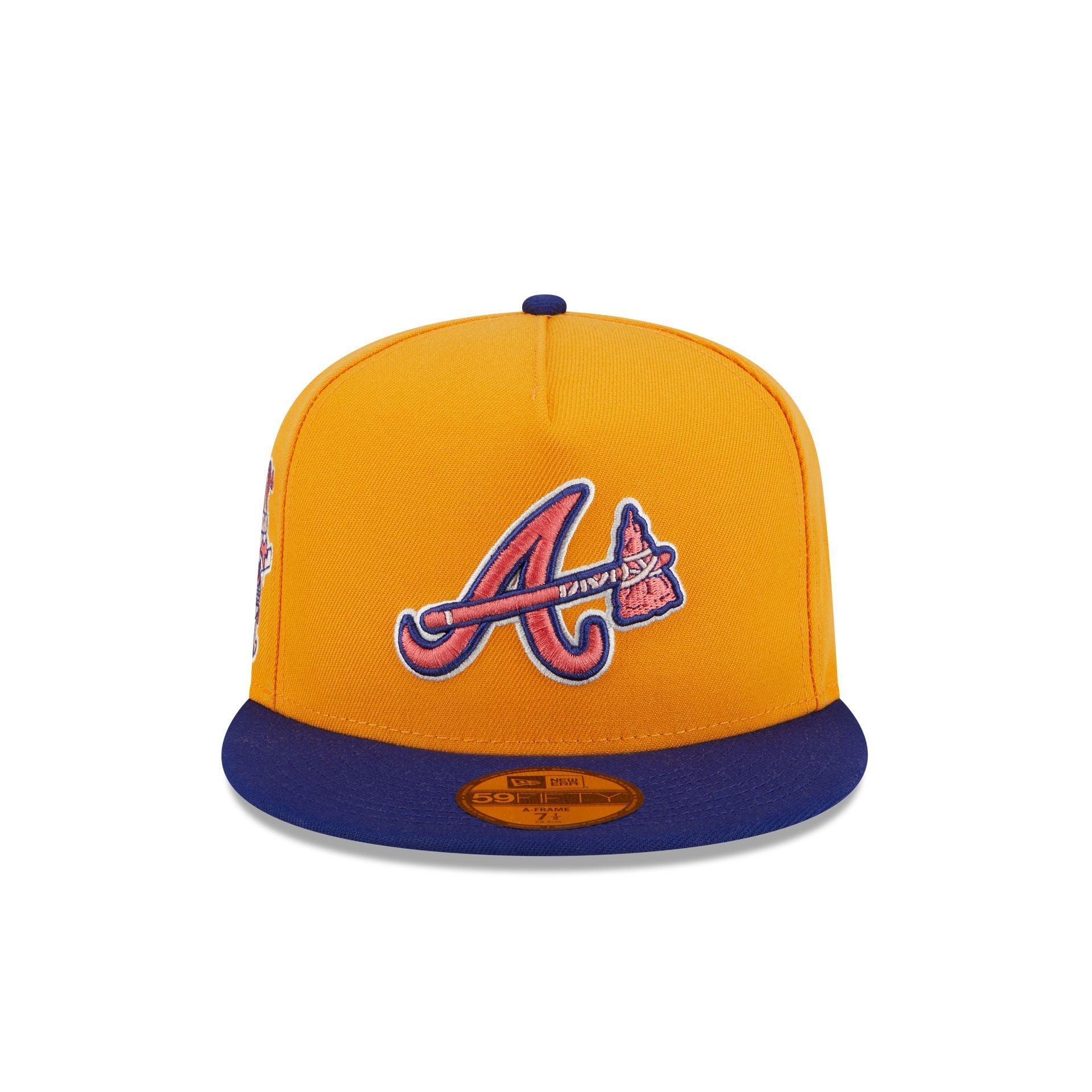 Atlanta Braves Gold 59FIFTY A-Frame Fitted Hat Male Product Image