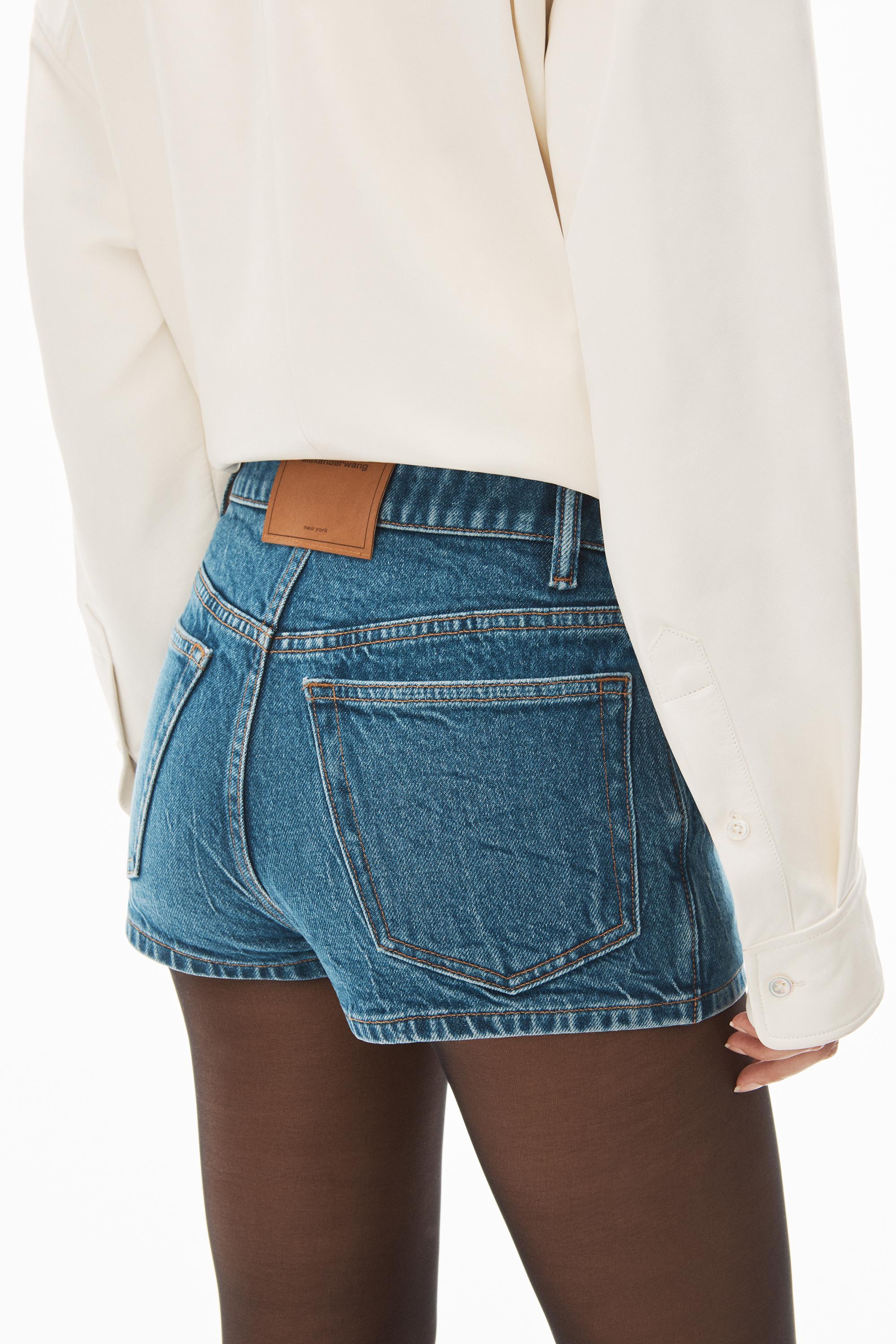 Mid-rise Skort In Comfort Stretch Denim Product Image