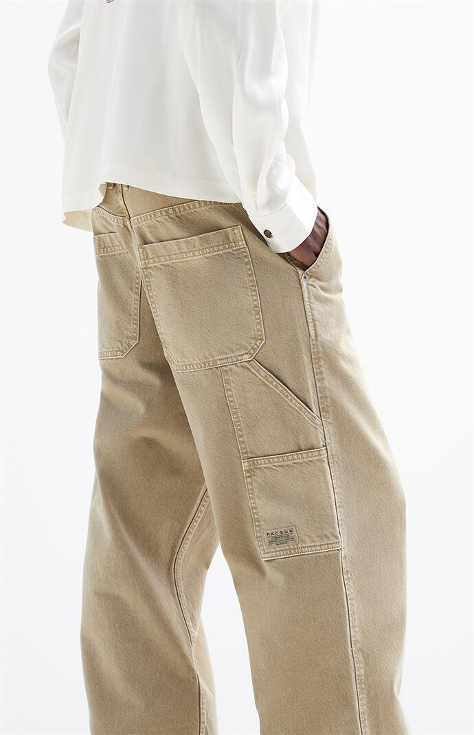 Men's Tan Extreme Baggy Carpenter Jeans 36W x 32L Product Image