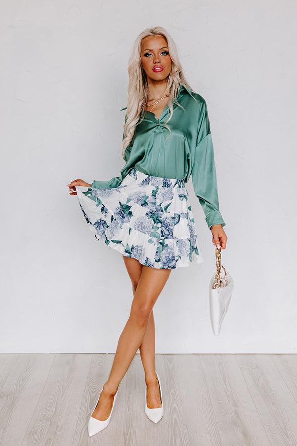 Siren Song Satin Shift Top In Ocean Wave Product Image