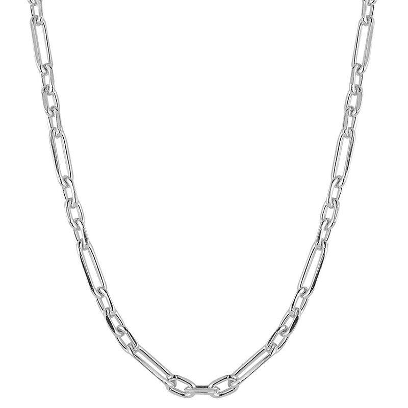 Sunkissed Sterling Figaro Paper Clip Chain Necklace, Womens Silver Tone Product Image