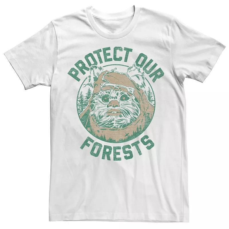 Mens Star Wars Ewok Protect Our Forests Transparent Earth Day Tee Product Image