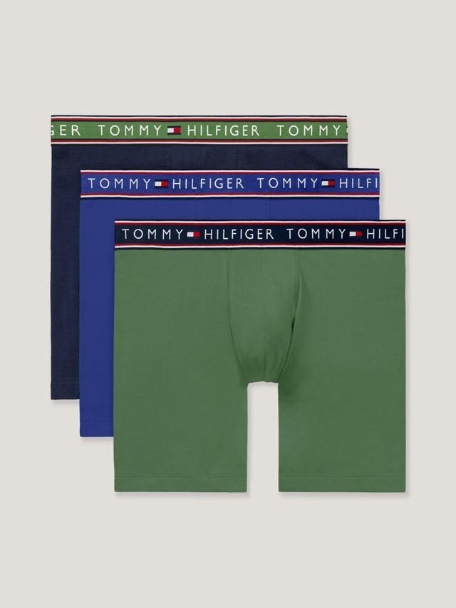 Tommy Hilfiger Mens 3-Pk. Cotton Stretch Moisture-Wicking Boxer Briefs Product Image