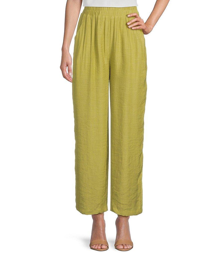 Mid Rise Pull-On Wide Leg Pants Product Image