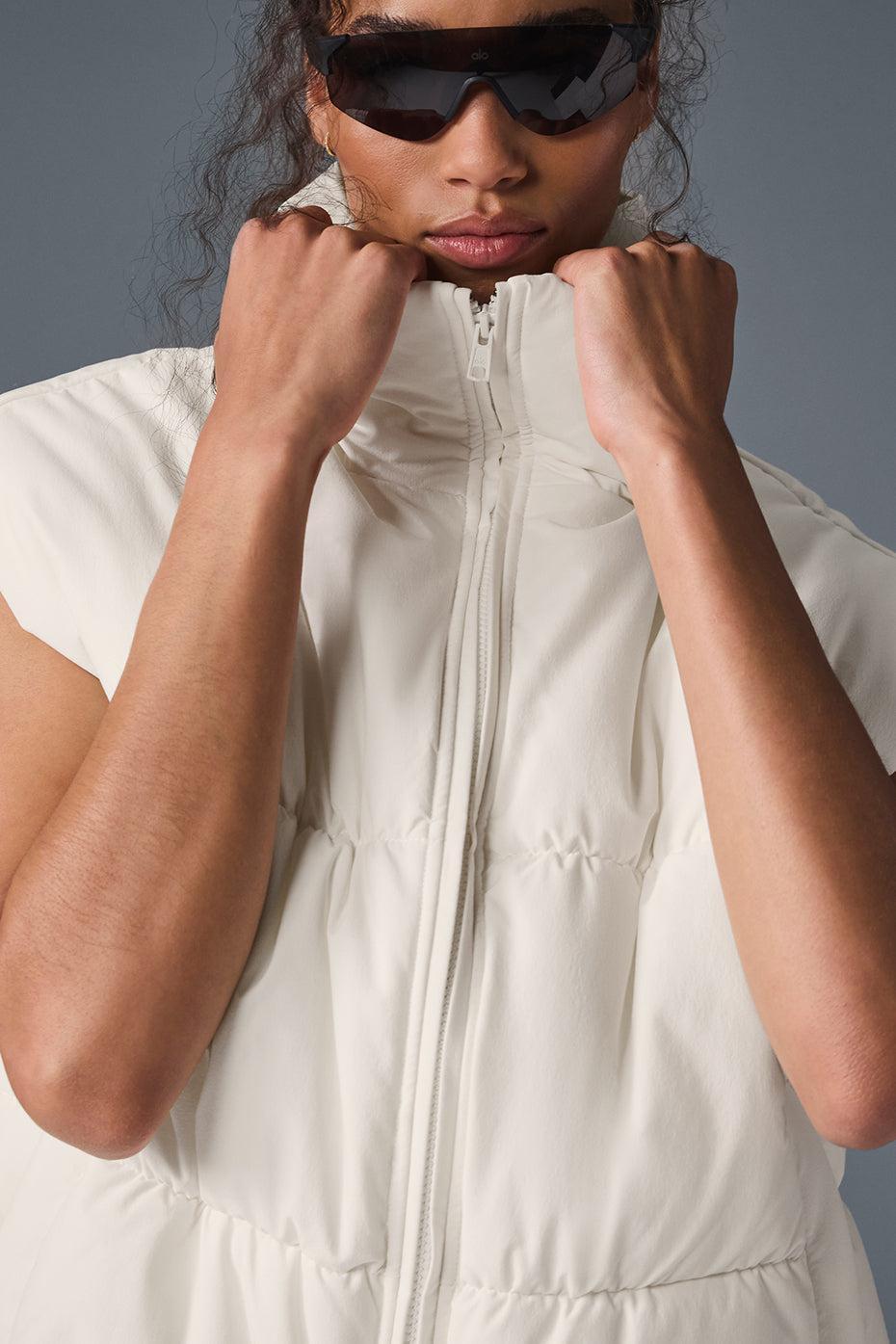 Incline Puffer Vest - Ivory Product Image