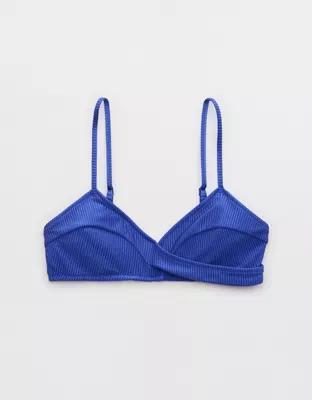 Aerie Shine Rib Twist Scoop Bikini Top Product Image