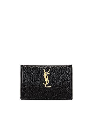 Saint Laurent Leather Wallet in Black Product Image