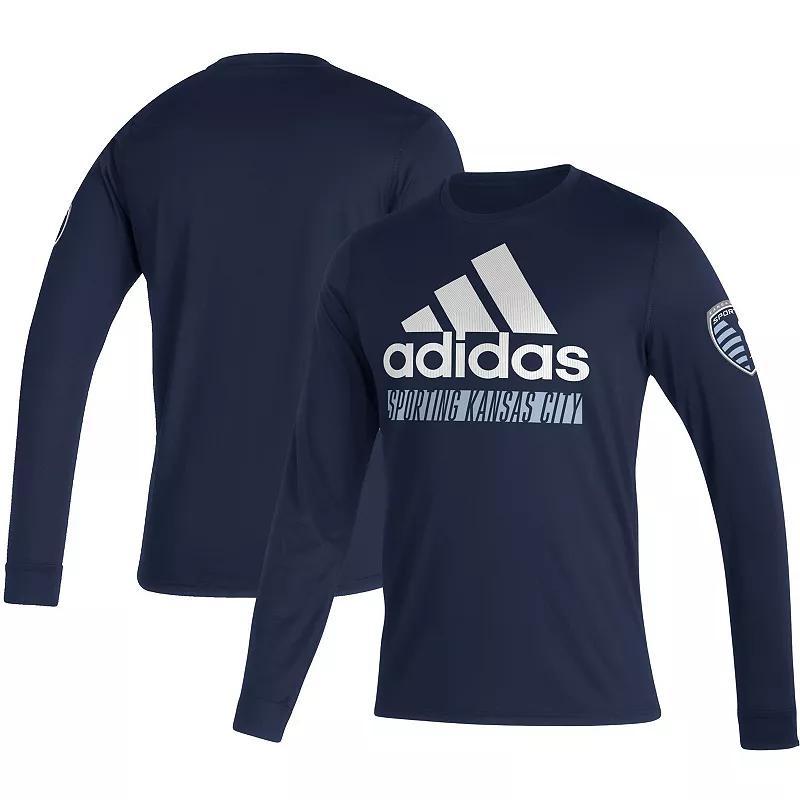 Mens adidas Black Houston Dynamo Fc Vintage-Inspired Performance Long Sleeve T-shirt Product Image