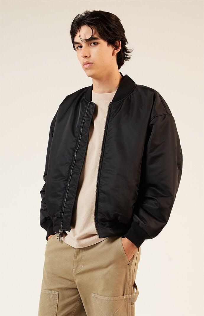 Men's Nylon Bomber Jacket - Product Image