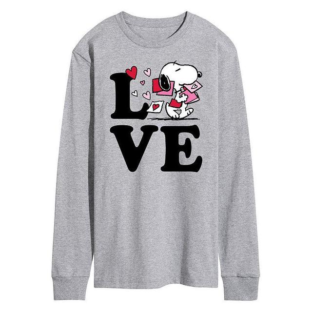 Mens Peanuts Love Snoopy Long Sleeve Tee Product Image