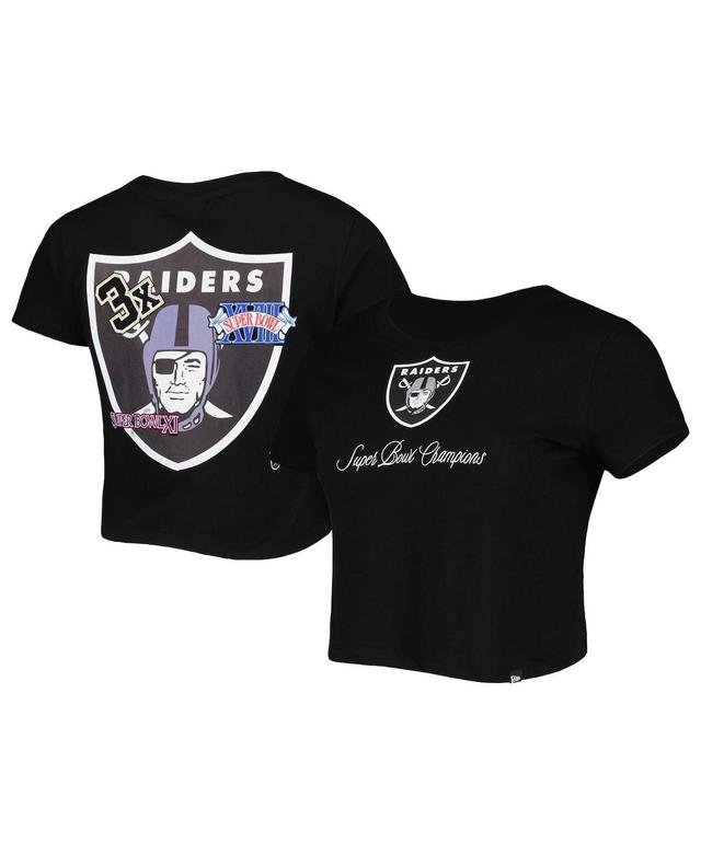 Womens New Era Black Las Vegas Raiders Historic Champs T-shirt Product Image