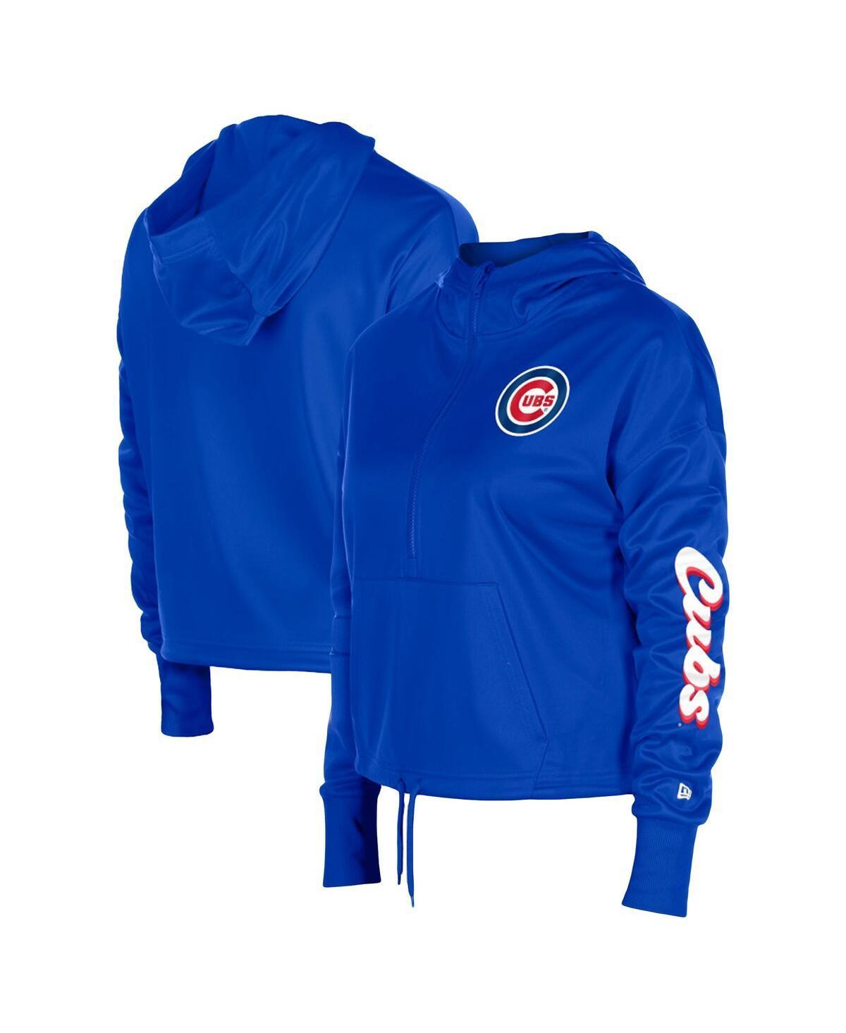 Womens New Era Royal Chicago Cubs Half-Zip Hoodie Product Image