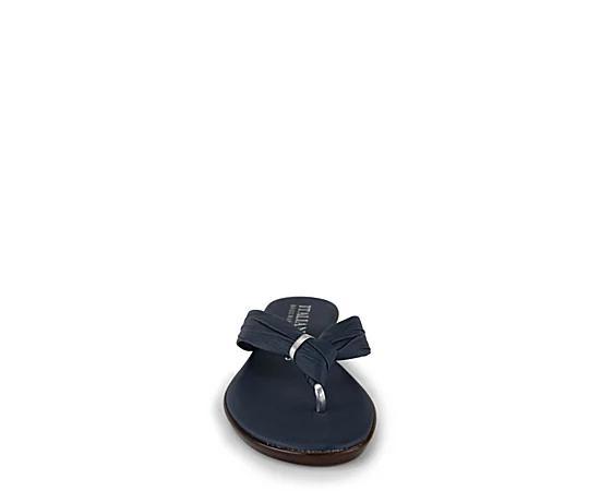 Womens Italian Shoemakers Aleena Flat Sandals Dark Blue Product Image