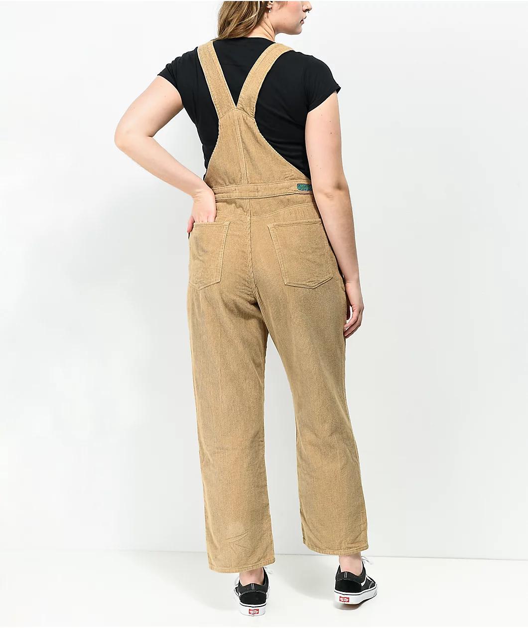 Empyre Suzie Khaki Corduroy Overalls Product Image