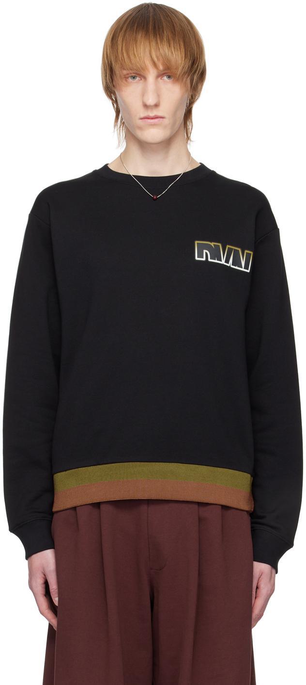 Black Appliqué Sweatshirt In 900 Black Product Image