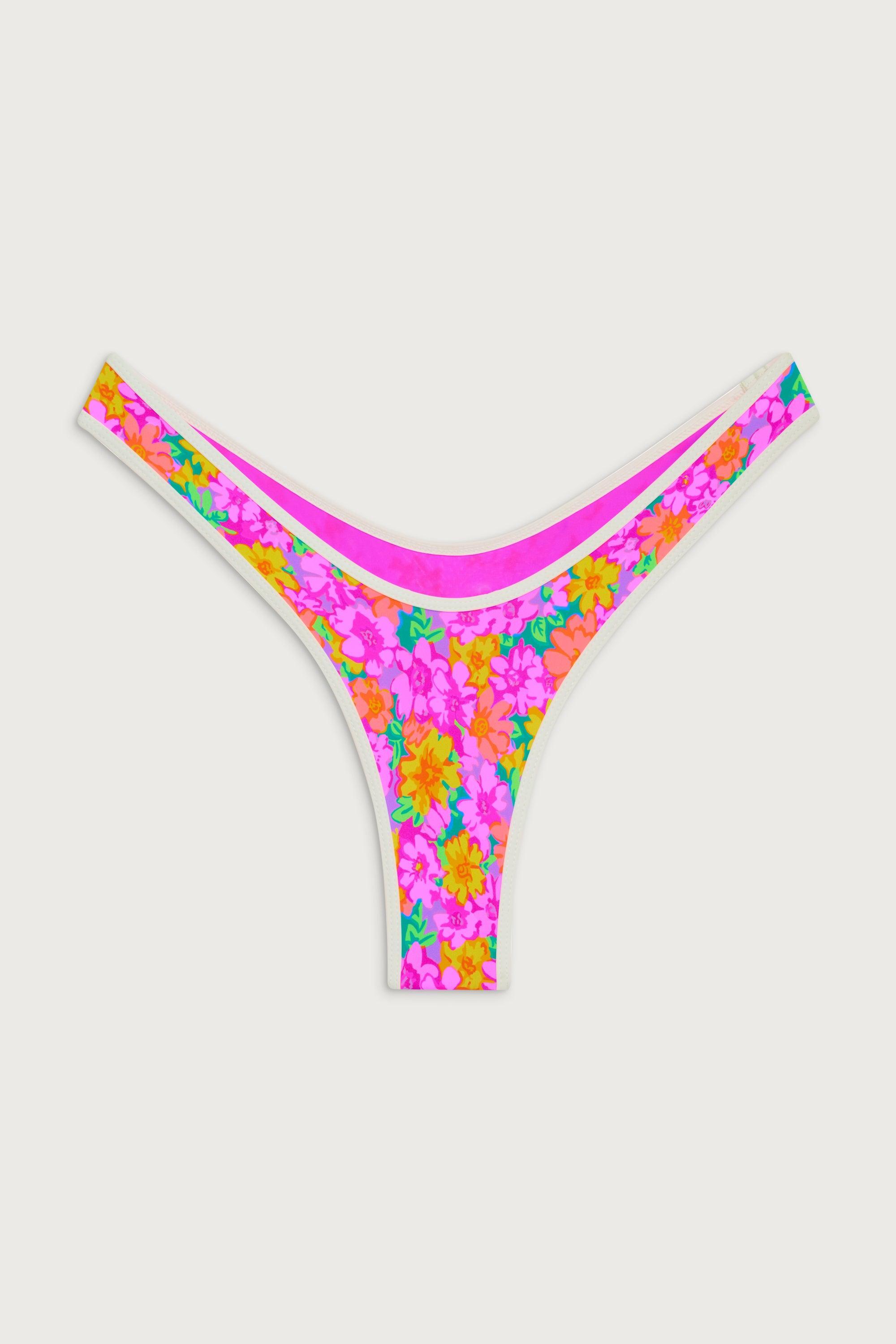 Full Moon Floral Micro Bikini Bottom - Daisy Pond Product Image