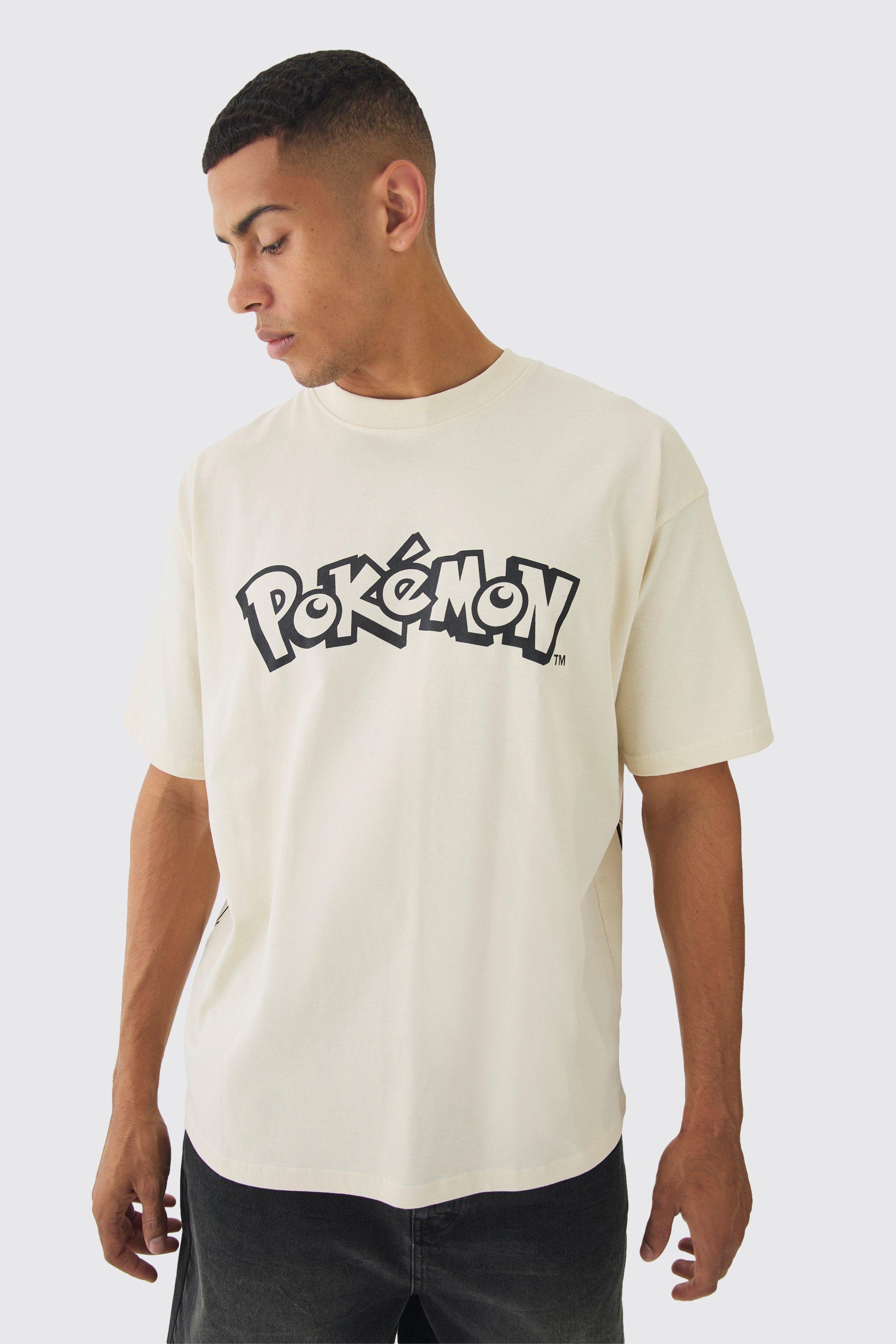 Oversized Pokemon Extended Neck License T-shirt | boohooMAN USA Product Image