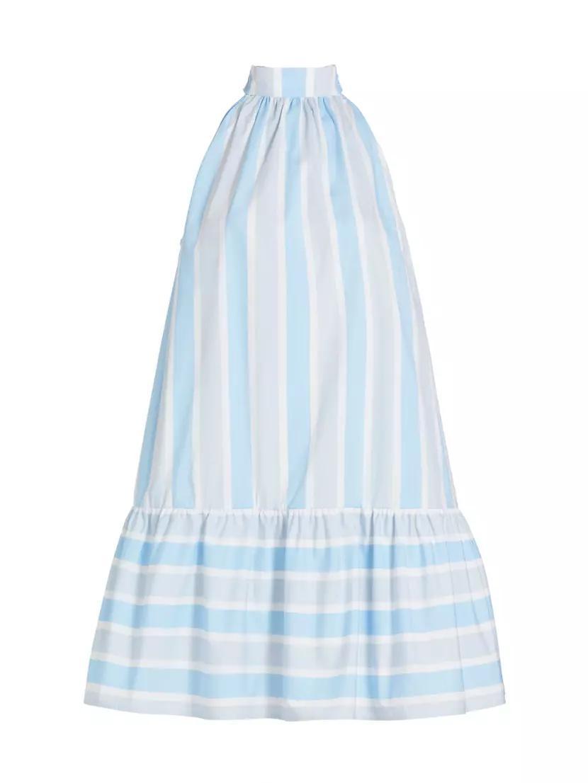 Marlowe Stripe Stretch Cotton Minidress Product Image