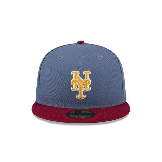 New York Mets Deep Blue 59FIFTY Fitted Hat Male Product Image