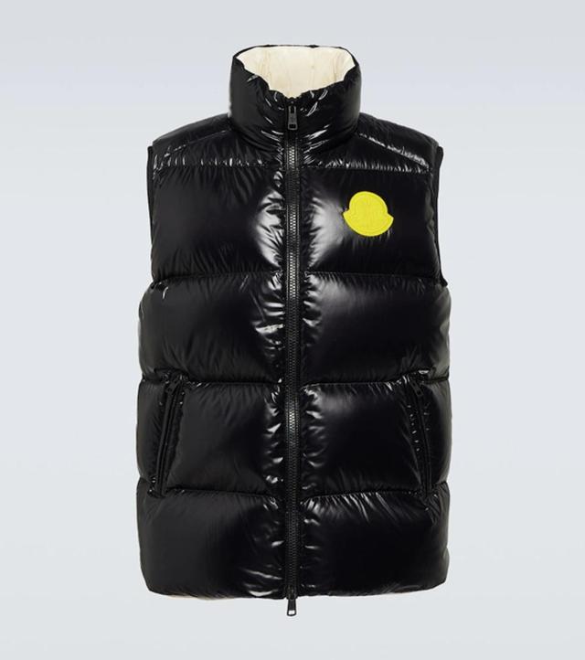 Logo-patch Padded Gilet In Black Product Image