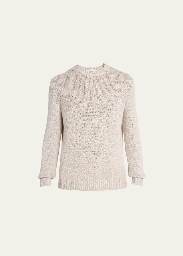 Mens Cotton-Silk Knit Crewneck Sweater Product Image