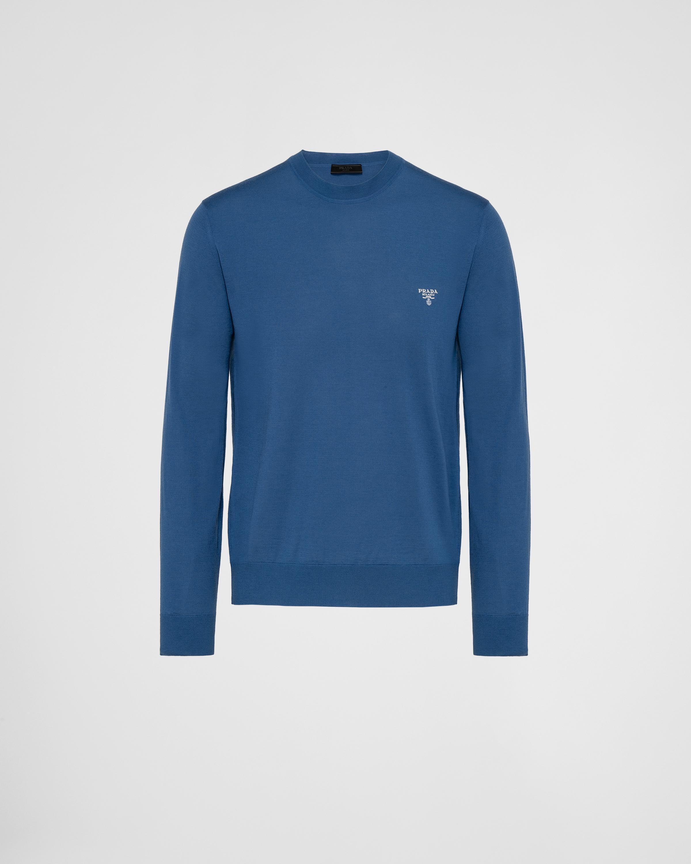 Superfine wool crew-neck sweater Product Image