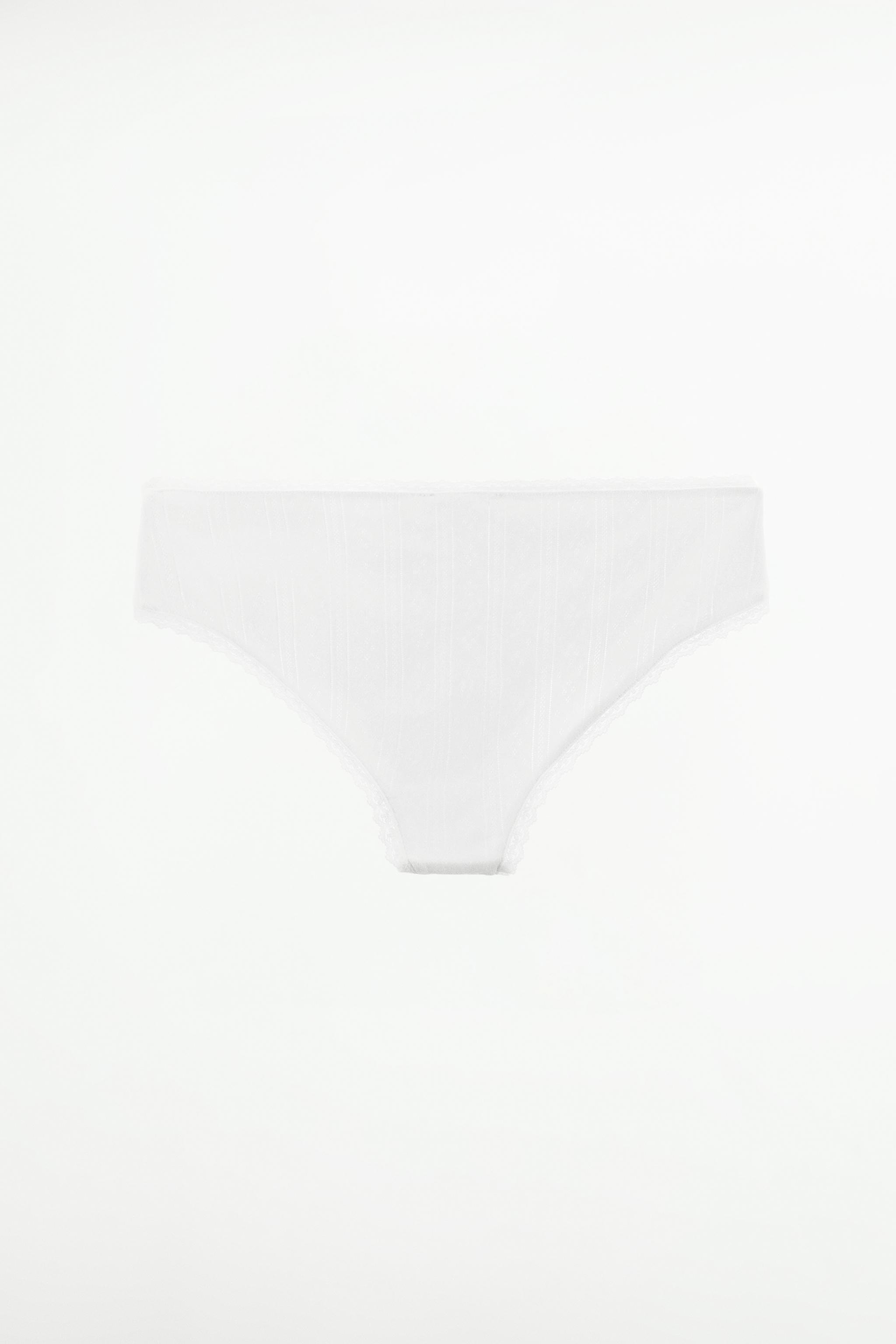 LACE TRIM POINTELLE PANTIES Product Image